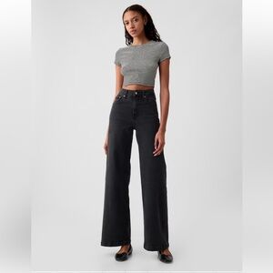 GAP High Rise Stride Wide-Leg Jeans